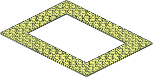 Baseplate 20 x 26 with 12 x 18 Hole Baseplate 20 x 26 with 12 x 18 Hole