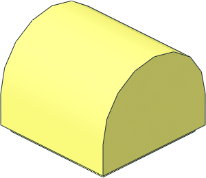 Brick  1 x  1 x  0.667 with Curved Top
