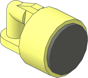 Magnet Cylindrical in Casing for Plate  2 x  4 (Complete)
