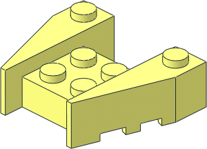 Wedge  3 x  4 with Stud Notches