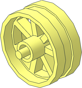 Wheel  6 x 14 Spoked with Stub Axles