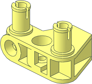 Technic Bionicle Rhotuka Spinner Holder with 2 Pins and Axlehole
