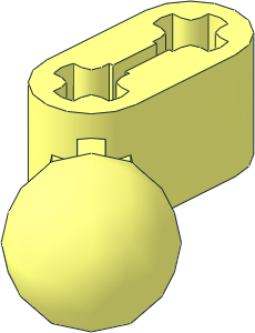 Technic Beam  2 Liftarm with Angled Ball Joint