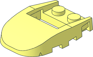 Slope Brick  3 x  4 x 0.667 Curved with  2 x  2 Cutout