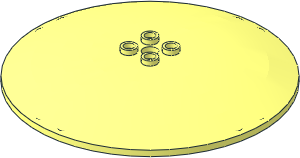 Dish 10 x 10 Inverted with Hollow Studs