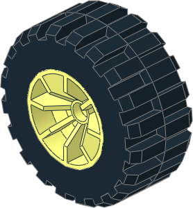 Wheel Centre Large Wide with 8 Spokes with Tyre 30.4 x 14