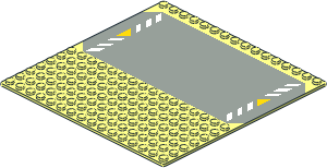 Baseplate 16 x 16 Driveway with Grey Drive Pattern