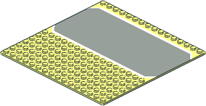 Baseplate 16 x 16 Driveway with Grey Drive/White Stripes Pattern