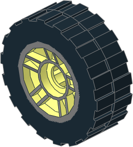 Wheel Rim 6.4 x 11 with 5 Spokes and Silver Pattern with Tyre 6.4/ 75 x 8 Shallow Offset Tread Wheel Rim 6.4 x 11 with 5 Spokes and Silver Pattern with Tyre 6.4/ 75 x 8 Shallow Offset Tread