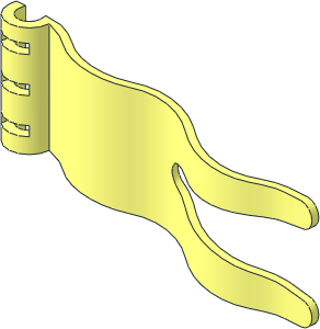 Duplo Flag Wavy  2 x  5 with Slits